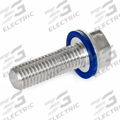 JW WINCO Hygienic Hex Head Screws: Stainless Steel, Fully Threaded, M16, 40 mm Fastener Lg - Low-Profile Hygienic Hex Head Screws with Sealing Washer