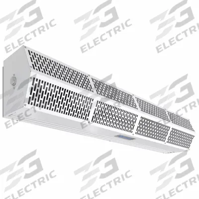 BERNER Unhtd 8.5"H 48"W 8.5"D Alum Air Curtain: Ambient Air, Low Profile, For 4 ft Opening Wd - Ambient Sanitation-Certified Air Curtains