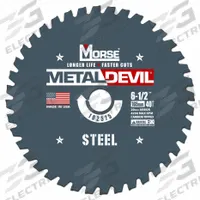 MORSE Circular Saw Blade: 6 1/2 in Blade Dia., 40 Teeth, 0.06 in Cut Wd, 20 mm Arbor Size, Carbide (MPN 102575-WWG). Key specifications — attr1116119: MORSE; attr1145631: Steel.