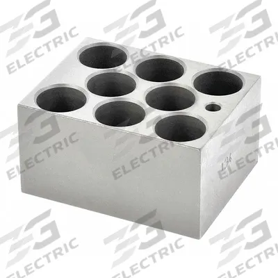 OHAUS Modular Block: Anodized Aluminum, 3 in Overall Wd, 3 3/4 in Overall Lg - Dry Bath Blocks