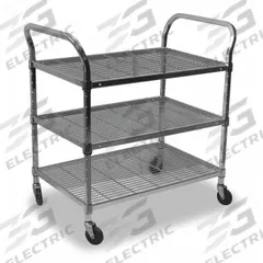 APPROVED VENDOR Wire Shelf Utility Cart: 800 lb, 3 Shelf, 40 in L x 24 in W x 42 in H Dim, Silver (MPN 2HDG4). Key specifications — Shelf Orientation: Flat; Caster/Wheel Configuration: (4) Swivel; Finish: Zinc Plated; Brand: APPROVED VENDOR.