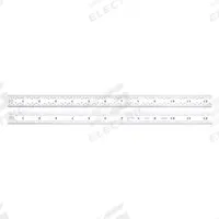 STARRETT Ruler: C305R-18, 18 in, 0.02 in Thick, 1/100 in/1/64 in, Chrome, Black, Flex, Satin, SAE. Key specifications — attr939978: 1/100 in; attr934745: STARRETT; attr944509: Chrome; attr939993: Decimal; attr986193: Etched.