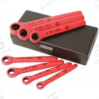 WIHA Box End Wrench Set: Alloy Steel, Chrome, 7 Tools, 8 mm to 19 mm Range of Head Sizes, Reversing (MPN 21290). Key specifications — attr324927: WIHA; attr309452: Molded Case; attr309451: Yes; attr309461: Chrome; attr309460: Alloy Steel; attr309463: Yes; attr309449: 8 mm to 19 mm.