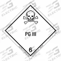LABELMASTER PG III Placard: PG III, 3 15/16 in x 4 in, 3 15/16 in Label Ht, 4 in Label Wd, 500 PK (MPN HMSL320). Key specifications — Material: PVC; Brand: LABELMASTER; Message: PG III.