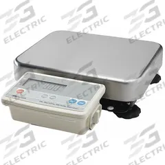 A&D WEIGHING Industrial Bench Scale: 11 7/8 in x 15 in, Not IP Rated, Integrated, Stainless Steel (MPN FG-30KBM). Key specifications — Connection Ports: RS-232C; Readability: 0.002 kg/0.005 lb; Brand: A&D WEIGHING; Weighing Surface Material: Stainless Steel.