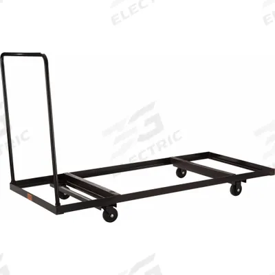 NATIONAL PUBLIC SEATING Table Cart: 660 lb, 74 in L x 31 in W x 43 in H, (2) Rigid/(2) Swivel - Horizontal Carts for Rectangular Tables