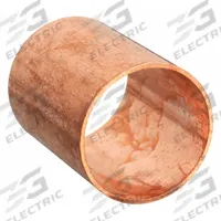 NIBCO Sweat Fitting Coupling: 3 in CTS x 3 in CTS, Cup x FTG, No Center Stop, Wrot Copper (MPN 601 3)