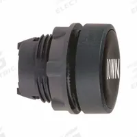 SCHNEIDER Flush Push Button: Black, 22 mm Mounting Size, Non-Metallic, Momentary (MPN ZB5AA344). Key specifications — Brand: SCHNEIDER; Action: Momentary; Legend: Down; Series: XB5; Push Button Material Type: Non-Metallic.
