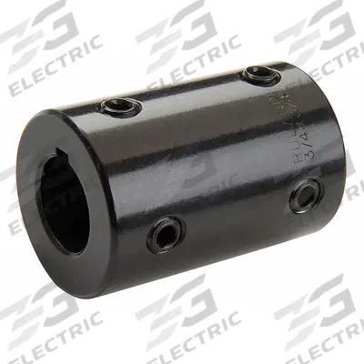 RULAND MANUFACTURING Rigid Shaft Coupling: 12 mm Bore Dia 1, 12 mm Bore Dia 2, Round Keyed - Set Screw Rigid Shaft Couplings