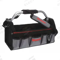WESTWARD Tool Tote: 19 in W x 8 in D x 10 in H, Black, Polyester, 11 Pockets, 3 Inside Pockets (MPN 32PJ34). Key specifications — Color: Black; Brand: WESTWARD; Material: Polyester.