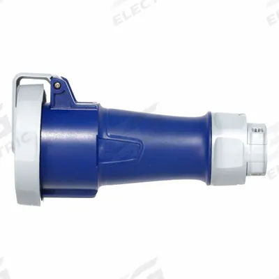 LEVITON Pin and Sleeve Connector: Blue, 250V AC, Single Phase, 30 A, 2 Pole, 3 Wire - Washdown-Rated Connectors