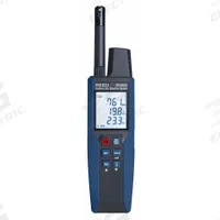 REED INSTRUMENTS Indoor Air Quality Meter: Calculates Averages/LCD Display, Carbon Dioxide, Sound (MPN R9905). Key specifications — Manufacturer Part Number: R9905; Brand: REED INSTRUMENTS; Calibration Certificate Type: Available Separately; Digital Display Screen Type: LCD with Backlight; Features: Triple LCD Display; Includes: Carrying Case; PPM Accuracy: ±3% of Reading or ±75ppm (0 to 5,000ppm); Power Source: Battery.