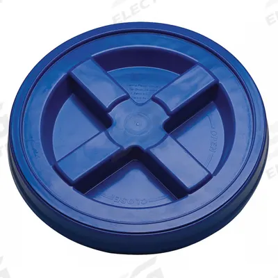APPROVED VENDOR Pail Lid: Gasketed/Snap-On, 12 in Overall Dia, Blue, Plastic - Screw-On Lids