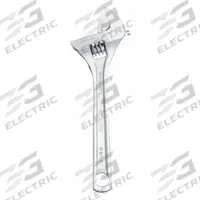 WESTWARD Adjustable Wrench: Alloy Steel, Chrome, 8 in Overall Lg, 1 1/8 in Jaw Capacity (MPN 31D022). Key specifications — attr309359: Chrome; attr324924: WESTWARD; attr309358: Alloy Steel.