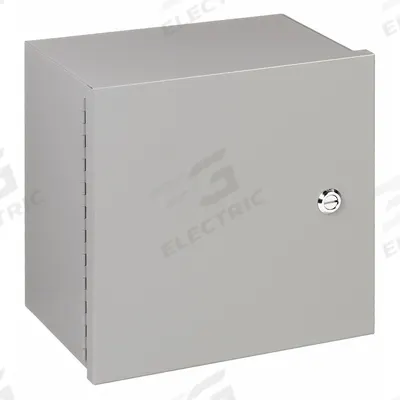 WIEGMANN Enclosure: Steel, 10 in x 10 in x 4 in, NEMA 1, Solid Cover, Hinged - Steel Indoor Enclosures with Hinged Covers