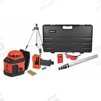 JOHNSON LEVEL Rotary Laser: 800 ft Range w/Receiver, Red Beam, Horizontal, ±3/16 in @ 50 ft, 0 Dots (MPN 40-6519). Key specifications — attr935954: Red; attr935948: ±3/16 in @ 50 ft; attr935970: Case; attr935961: Horizontal; attr935962: Pendulum Self-Leveling; attr935949: AA; attr935951: Split Beam Establishes a 90 Degree Angle; attr935952: Batteries Included.