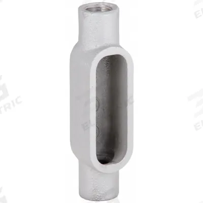 HUBBELL KILLARK Conduit Outlet Body: Aluminum, 1/2 in Trade Size, C Body, 4 cu in Body Capacity - C - Straight Type