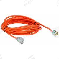APPROVED VENDOR Extension Cord: Outdoor Use, 25 ft Lg, Outlet, 5-15P, 16/3, SJTW, Orange, 125V AC (MPN 3EA98). Key specifications — Brand: APPROVED VENDOR; Temperature Rating: -40° to 167°F; NEMA Plug Configuration: 5-15P.