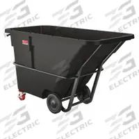 SUNCAST COMMERCIAL Tilt Truck: 40.5 cu ft, 1,300 lb, 85 7/8 in L x 41 1/4 in W x 47 7/8 in H, Black (MPN RMTTSD150). Key specifications — Color: Black; Brand: SUNCAST COMMERCIAL; Caster/Wheel Configuration: (2) Swivel with Brake.