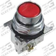 EATON Flush Push Button Operator: Non-Illuminated, Flush Profile, Metallic, 30 mm, 1NO (MPN 10250T23R). Key specifications — Brand: EATON; Action: Momentary; Series: 10250T; Push Button Material Type: Metallic.