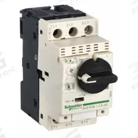 SCHNEIDER Manual Motor Starter: Non-Reversing, 3 Poles, 4 A, Thermal Protection, Selector Switch (MPN GV2P08). Key specifications — Maximum Voltage Rating: 600V AC; Brand: SCHNEIDER; Thermal Units Required: None (Starter Includes Integrated Thermal Units); Frame Size (Width): 45mm.