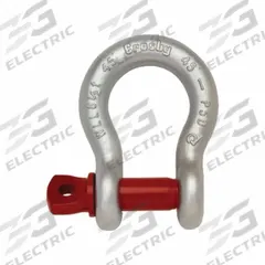 CROSBY Anchor Shackle: Anchor Shackle, 1,500 lb Working Load Limit, 7/8 in Compatible Sling Wd, Red (MPN 1018400). Key specifications — Body Color: Silver; Brand: CROSBY.