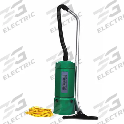 BISSELL COMMERCIAL Backpack Vacuum: 120 cfm Air Flow, 9.5 lb Wt, 68 dB Sound Level, Std - Corded Backpack Vacuums