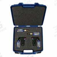 YELLOW JACKET Charging Kit: Pressure/Temp, Pressure/Temp, -40°F to 266°F, -14.7 psi to 725 psi (MPN 67072). Key specifications — Includes: (2) YJACK® Wireless Temperature Clamps; App Compatibility: YJACK VIEW®; Measures: Pressure/Temperature; Series: YJACK®; Brand: YELLOW JACKET.