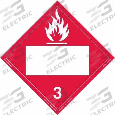 LABELMASTER Flammable Liquid Placard: Flammable, 10 3/4 in x 10 3/4 in, 10 3/4 in Label Ht - Class 3: Flammable Liquids