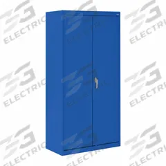 SANDUSKY Shelf Cabinet: 36 in x 18 in x 72 in, 4 Shelves, Swing Handle & Three-Point Locking, Solid (MPN CAC1361872-06). Key specifications — Shelf Adjustability: (3) Adjustable; Base Type: Frame; Cabinet Color: Blue; For Use Outdoors: No; Frame Assembled: Assembled; Cabinet Storage Components: Shelves; Brand: SANDUSKY; Cabinet Style: Shelf.