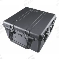 PELICAN Protective Case: 24 in x 23 3/4 in x 12 7/8 in Inside, No Foam, Black, 4 Wheels, 34 lb Wt (MPN 1640-001-110). Key specifications — Handle Style: Folding; Brand: PELICAN; Case Closure Type: Double Throw.