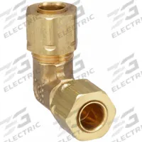 PARKER Compression Fitting Elbow: 5/16 in OD x 5/16 in OD Fitting Size, Brass, 10 PK (MPN 165CA-5). Key specifications — Brand: PARKER.