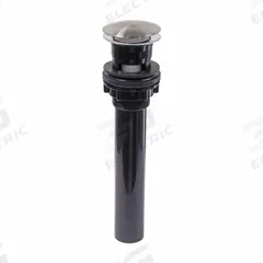 KISSLER & CO Sink Drain: ABS, Brushed Nickel, 9 in Overall Ht, 2 in Overall Dia, 2 1/8 in Pipe Dia (MPN 08-0318). Key specifications — Product Type: Sink Drain; Brand: KISSLER & CO; Finish: Brushed Nickel; Material: ABS; Includes Overflow: No.