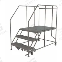 TRI-ARC Mobile Work Platform: 2.5 ft Platform Ht - Max, 36 in x 47 in, Steel, 800 lb Load Capacity (MPN WLWP133648SL). Key specifications — Mobility: Rolling; Brand: TRI-ARC; Color: Gray; Height Adjustability: Fixed Height; Includes Handrails: Handrails Included; Locking Mechanism: Foot-Activated Step Lock; Handrails: Includes Handrails.