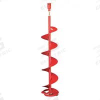 ECHO Ice Auger: 40 in Overall Lg, 8 in Overall Dia, Steel, Powder Coated, Clockwise Rotation (MPN 99944900280). Key specifications — Brand: ECHO; Driveshaft Connection Shape: Round; Finish: Powder Coated; Material: Steel; Rotation: Clockwise.