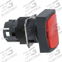SCHNEIDER Flush Push Button: Red, 16 mm Mounting Size, Non-Metallic, Momentary (MPN ZB6DA4). Key specifications — Brand: SCHNEIDER; Action: Momentary; Series: XB6; Push Button Material Type: Non-Metallic.