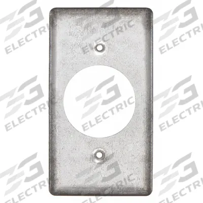 RACO Electrical Box Cover: 1 Gangs, Open, For Square Box Shape, Galvanized Zinc - Galvanized Electrical Box Covers
