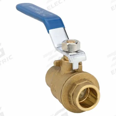 APPROVED VENDOR Manual Two-Way Ball Valve: 1/2 in, Brass, Straight, Sweat x Sweat - Brass Ball Valves