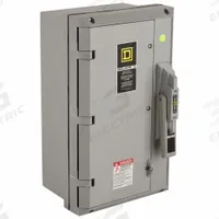 SQUARE D Safety Switch: Non-Fusible, 30 A, Three Phase, 600V AC, Non-Metallic, Indoor/Outdoor (MPN HU361DX). Key specifications — attr867131: SQUARE D.