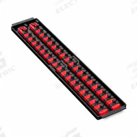 ERNST MANUFACTURING Twist-Lock Socket Organizer Tray: Red, 3 5/8 in Overall Wd, 36 Posts/Slots (MPN 8453). Key specifications — attr1125333: I.D. Stickers; attr1125348: Plastic; attr1125346: ERNST MANUFACTURING; attr1125347: Red; attr1136588: Sockets; attr1125364: Socket Rail.