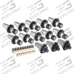 TECHNIKS Collet Set: ER20/ER32 (MPN TP-C50). Key specifications — attr1032943: TECHNIKS; attr1043023: (5) CAT50 x ER20.