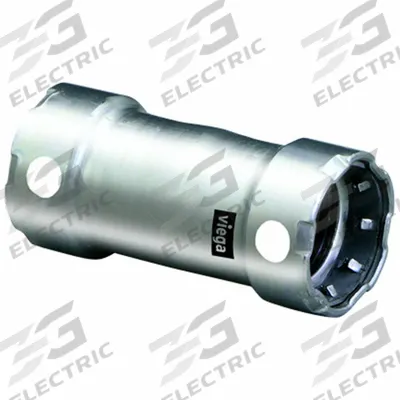 VIEGA MEGAPRESS Crimp Coupling Fitting: 1 1/4 in Pipe x 1 1/4 in Pipe Size - Stainless Steel Press Fittings