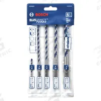 BOSCH Hex Shank Drill Bit Set: 1/4 in_1/8 in_3/8 in_3/16 in_5/16 in Drill Bit Size, 5 PK (MPN HCBG500T). Key specifications — attr277146: BOSCH.