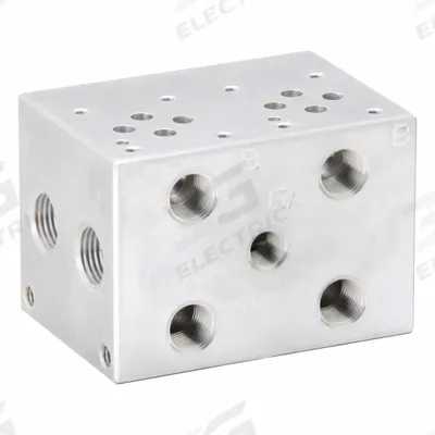 DAMAN Manifold: 3,000 psi Max Pressure, D03 NFPA Size, Aluminum, 3 in Overall Ht - Valve Manifolds