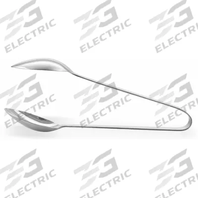 CARLISLE Serving Tongs: 10 in Overall Lg, Silver, Stainless Steel