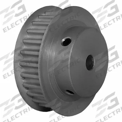Dayton Timing Pulley: Modified Curvilinear, Fixed, For GT Timing Belt Section - GT Section Fixed-Bore Timing Pulleys with Hub
