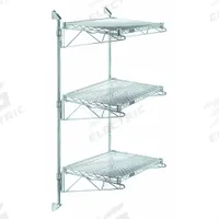 QUANTUM STORAGE SYSTEMS Wire Wall Shelf: 60 in x 18 in, 3 Shelves, 300 lb Load Capacity per Shelf (MPN GACB18-54-1860S). Key specifications — Mounting Mechanism: Direct; Material: Aluminum; Finish: Unfinished; Color: Silver; Brand: QUANTUM STORAGE SYSTEMS.