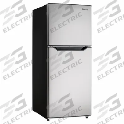 DANBY Apartment Size Fridge: Stainless Steel, 10.1 cu ft Total Capacity, 4 Shelves - Top-Freezer Refrigerators
