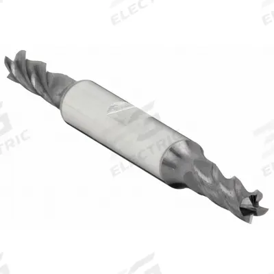 APPROVED VENDOR Square End Mill: Carbide, AlTiN Coated, Double End, 4 Flute - Double-End Carbide Square End Mills