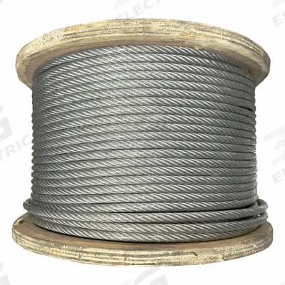LEXCO CABLE Wire Rope: Vinyl, Galvanized Steel, 7 x 7, 54 lb Working Load Limit - UV-Resistant Vinyl-Coated Wire Rope